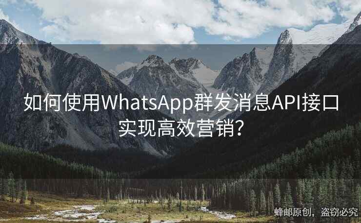 如何使用WhatsApp群發(fā)消息API接口實(shí)現(xiàn)高效營銷？