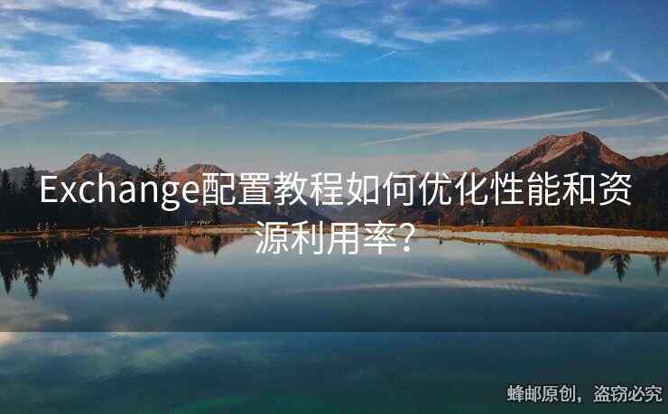 Exchange配置教程如何優(yōu)化性能和資源利用率？