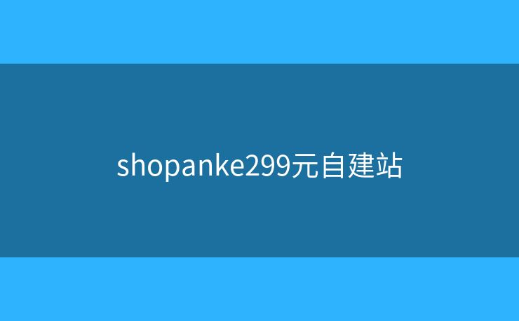 shopanke299元自建站