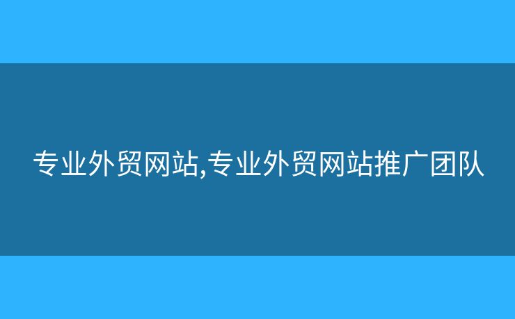 專業(yè)外貿(mào)網(wǎng)站,專業(yè)外貿(mào)網(wǎng)站推廣團(tuán)隊(duì)